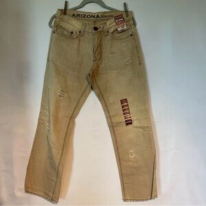 Arizona Jean Company Men's Bootcut Jeans in Light Brown